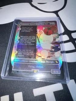 Summon: Good King Mog XII Borderless Holo Foil Magic the Gathering FIC Card #194 - Image 1