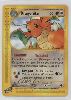 Dragonite Pokemon e-Card Series Expedition #43 2002 - Image 1