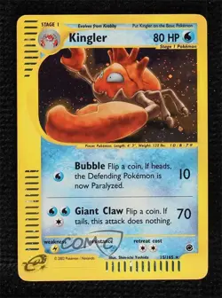 Kingler Holo Pokemon e-Card Series Expedition #15 2002 - Image 1