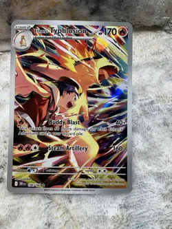 Pokemon TCG Ethan's Typhlosion Full-Art Rare Card 190/182 Destined Rivals - Image 1
