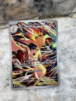 Pokemon TCG Ethan's Typhlosion Full-Art Rare Card 190/182 Destined Rivals - Image 3
