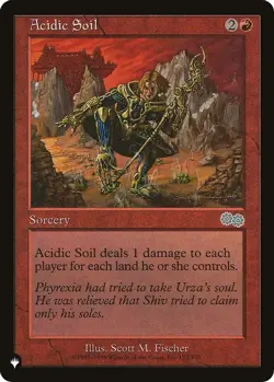 MTG magic 1x Acidic Soil (M/NM) The List Reprints Cards - Image 1