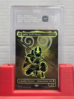 Aang, Swift Savior #0359 MTG Avatar: TLA Battle Pose Neon Ink TAG 10 - Image 1