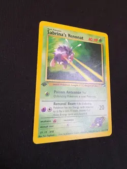 Sabrina's Venonat 1st Edition 96/132 - Gym Heroes Pokemon - NM - Image 2