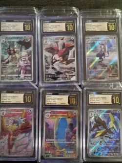 6x CGC PRISTINE 10 Japanese Pokemon Art Rare Holo Lot! Modern Full Arts - Image 1