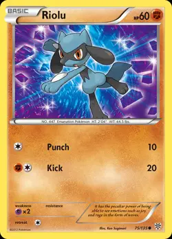 Riolu 75/135 Common | Plasma Storm | Pokemon Card - Image 1