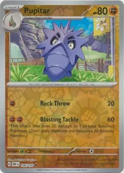 Pupitar 106/197 Reverse Holo | Obsidian Flames | Pokemon Card - Image 1