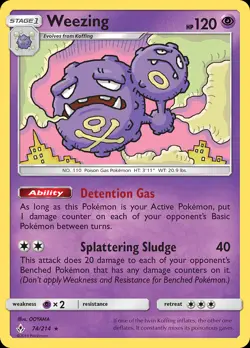 Weezing 74/214 Rare | Unbroken Bonds | Pokemon Card - Image 1