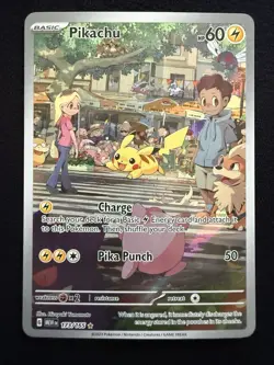 Pikachu 173/165 Scarlet & Violet 151 Illustration Rare NM Pokemon - Image 1