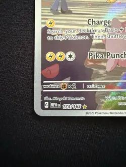 Pikachu 173/165 Scarlet & Violet 151 Illustration Rare NM Pokemon - Image 5