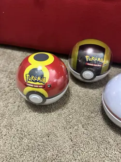 Pokemon TCG Poke Ball Tin Lot Of 4 New Sealed - 3 TCG Booster Packs Per Tin G25 - Image 2