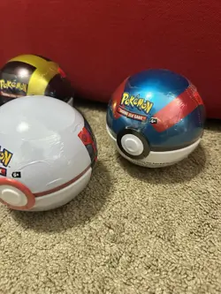 Pokemon TCG Poke Ball Tin Lot Of 4 New Sealed - 3 TCG Booster Packs Per Tin G25 - Image 3