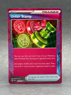 Pokemon - 165/167 Unfair Stamp SV06 Twilight Masquerade ACE SPEC Rare Holo NM - Image 1
