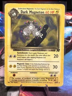 Pokemon Dark Magneton 60HP Team Rocket 28/82 Rare Regular Stage 1 Card - Image 1