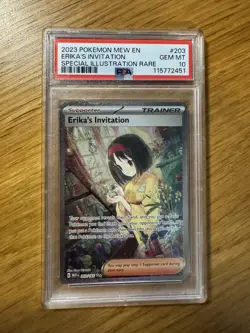 PSA 10 Erika's Invitation 203/165 Scarlet & Violet 151 SIR Pokemon Card - Image 1