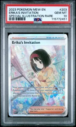 PSA 10 Erika's Invitation 203/165 Scarlet & Violet 151 SIR Pokemon Card - Image 3