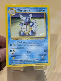 Wartortle Pokemon Base Set 2 Rare Promo Card Gold W Stamped WOTC (63/130) - MP - Image 1