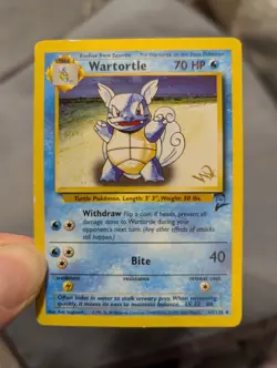 Wartortle Pokemon Base Set 2 Rare Promo Card Gold W Stamped WOTC (63/130) - MP - Image 2