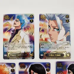 Set of 5 Suit Ichigo Rukia Uryu Grimmjow Toshiro Bleach Soul Card Battle Holo - Image 4