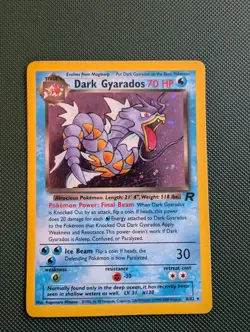 Dark Gyarados 8/82 Team Rocket Holo Rare Pokemon Card WOTC Pokemon - Crease - Image 1