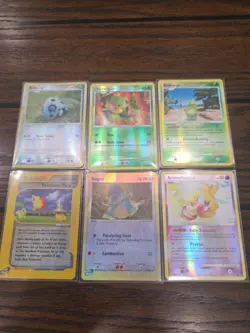 Lot Of 6 Pokemon EX And E Reader Vintage Reverse Holl Foil Cards - Image 1