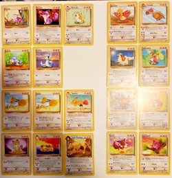 Set of 19 Pokemon Cards Colourless Base Set Basic Cards 1999 Wizards GAMEFREAK - Image 1