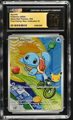 Pokemon TCG Squirtle First Partner Illustration Rare CGC 10 Pristine 🔥🔥 - Image 1