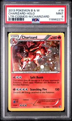 POKEMON LEGENDARY TREASURES CHARIZARD #19 COSMOS HOLO PSA 9 MINT #119962271 - Image 1