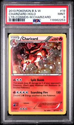POKEMON LEGENDARY TREASURES CHARIZARD #19 COSMOS HOLO PSA 9 MINT #119962253 - Image 1