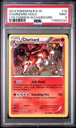POKEMON LEGENDARY TREASURES CHARIZARD #19 COSMOS HOLO PSA 9 MINT #119962294 - Image 1