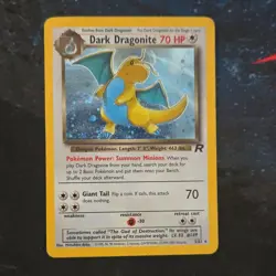 Pokemon Team Rocket Dark Dragonite 5/82 Holo English 2 Card Lot - Image 2