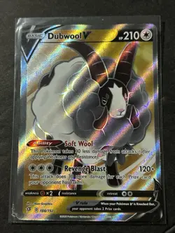 Pokemon TCG Dubwool V Rebel Clash 188/192 Holo Full Art Ultra Rare - Image 1