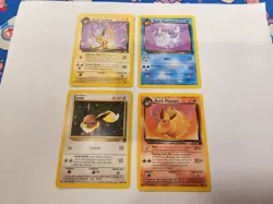 Pokemon Dark Jolteon Dark Flareon Dark Vaporeon And Eevee Team Rocket Lot - NM - Image 1