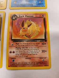Pokemon Dark Jolteon Dark Flareon Dark Vaporeon And Eevee Team Rocket Lot - NM - Image 4