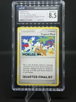 2009 Tropical Wind DP48 World Championship 2009 Pokemon CGC 8.5 Quarter Finalist - Image 1