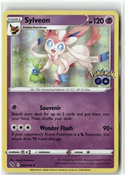 Sylveon Holo Rare Pokemon GO 035/078 Holo NM - Image 1