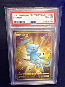 Pokemon PSA 10 Mew (Secret) Celebrations 025 Holo Secret Rare Gold No. 138570351 - Image 1