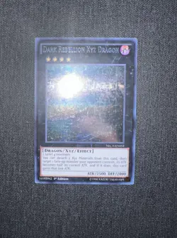 Dark Rebellion XYZ Dragon NECH-EN053 Ghost Rare 1st Edition Yugioh NM - Image 1