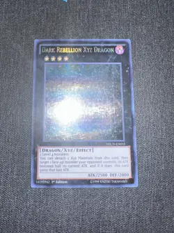 Dark Rebellion XYZ Dragon NECH-EN053 Ghost Rare 1st Edition Yugioh NM - Image 3