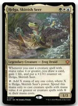 Helga, Skittish Seer #217 (NM) Bloomburrow BLB Magic MTG - Image 1