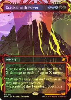 Crackle with Power Foil Borderless Secrets of Strixhaven NM MTG - Image 1
