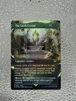 MTG The Earth Crystal - Foil - Borderless, NM-Mint, English Final Fantasy - Image 1