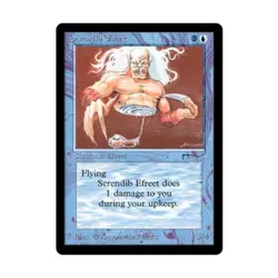 WOTC MtG Arabian Nights Serendib Efreet (U2) EX - Image 1