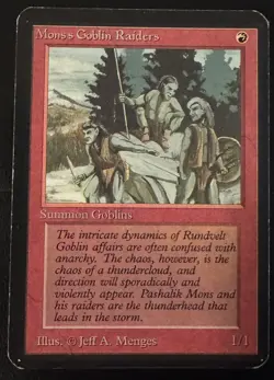 1993 MTG Mons’s Goblin Raiders ALPHA (ID 68) - Image 1