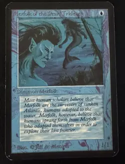 1993 MTG Merfolk of the Pearl Trident ALPHA (ID 66) - Image 1