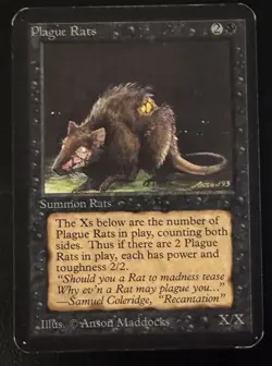 Plague Rats—ALPHA (1993) Magic The Gathering (ID 73) - Image 1