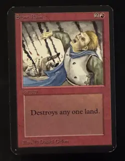Stone Rain—ALPHA (1993) Magic The Gathering (ID 91) - Image 1
