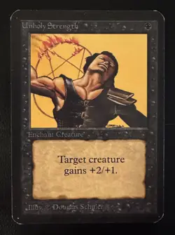 Unholy Strength—ALPHA (1993) Magic The Gathering (ID 95) - Image 1