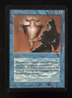 1993 MTG Unsummon ALPHA (ID 96) - Image 1