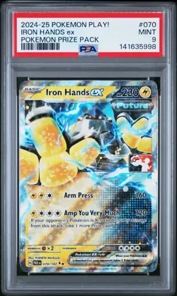 2024-2025 POKEMON PLAY! POKEMON PRIZE PACK #070 IRON HANDS EX PSA 9 - Image 1